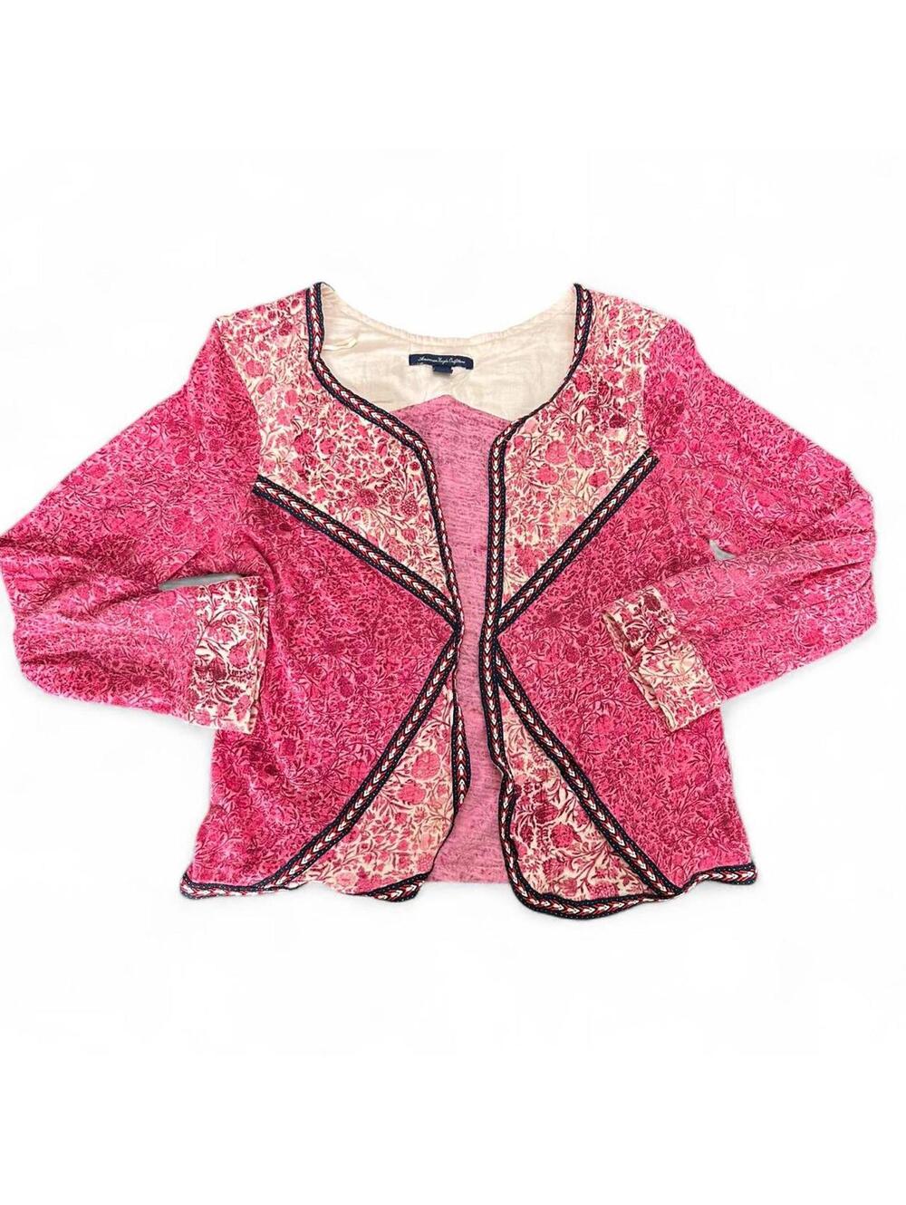 American Eagle Outfitters Floral Quilted Cardigan S/P